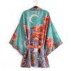 Vintage Moon Floral Print Cardigan Kimono Outerwear - Modakawa modakawa